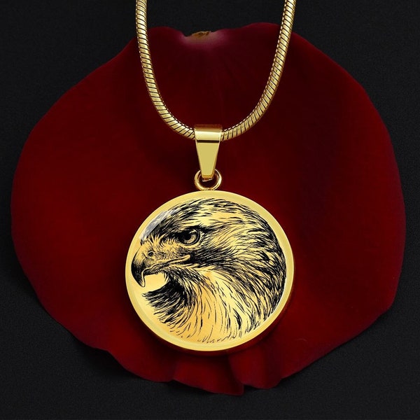 Personalized Red Tailed Hawk Necklace, Red Tailed Hawk Gift, Red Tailed Hawk Jewelry, Bird Of Prey Necklace, Bird Of Prey Gift