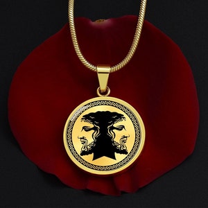 Janus Pendant, Janus Ancient Roman God Necklace, Roman Mythology Jewelry Gift