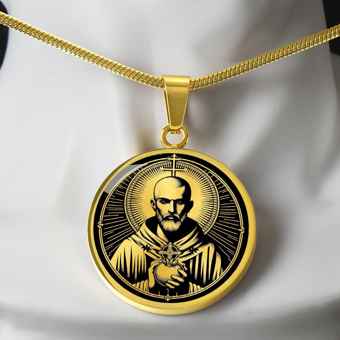 Saint John Necklace, St John of God Patron Saint of Hospitals, The Sick, & Heart Disease, Communion Gift, Baptism Gift, Confirmation Gift