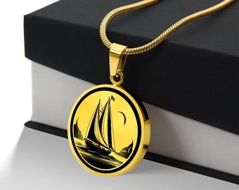 Sailboat Necklace, Sailing Gift, Sailboat Gift, Sailboat Pendant, Nautical Jewelry, Marine Necklace, Boat Lovers Gift, Sailing Necklace