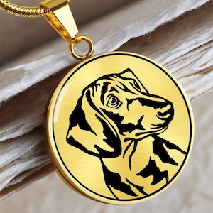 Personalized Dachshund Necklace, Dachshund Gift, Dog Mom Gift Necklace, Dog Keepsake Necklace, Dachshund Jewelry, Memorial Dog Necklace
