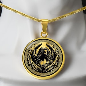 Personalized Thanatos Necklace, Thanatos Pendant, God of Death, Greek Mythology Gift, Pagan Jewelry, Wicca Charm
