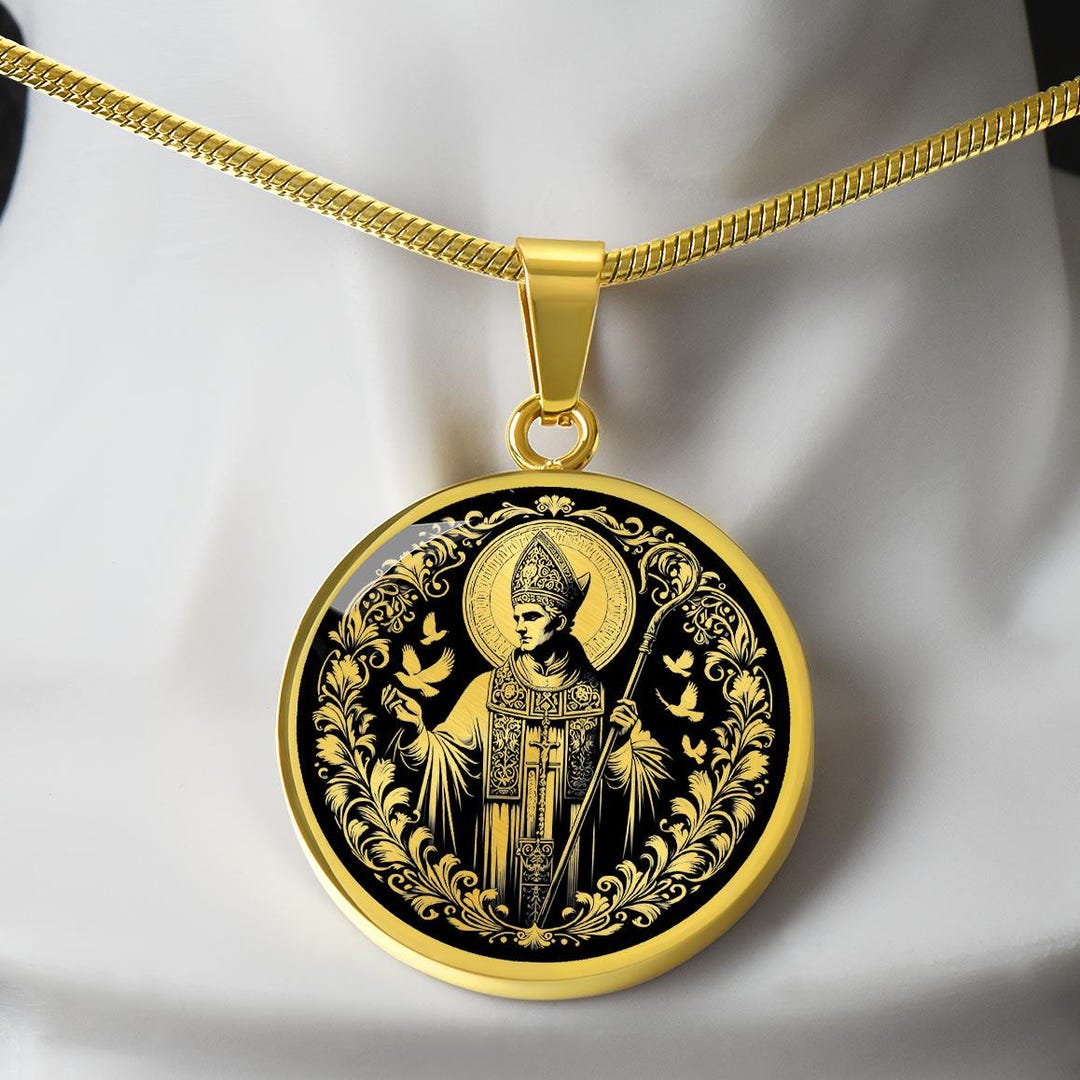 Saint Valentine Necklace, St Valentine of Rome, Patron of Lovers, Bee ...