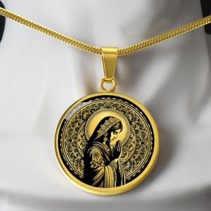 Saint Sarah Necklace, St Sarah la Kali Patron of Romani People, Gypsies and Misfits, Baptism Gift, Confirmation Gift, First Communion Gift