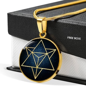 Merkaba Necklace, Merkaba Pendant, Sacred Geometry Necklace, Star Tetrahedron Necklace, Yoga Jewelry, Gift for Her, Merkaba Star Necklace