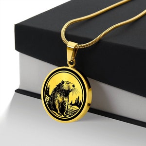 Personalized Beaver Necklace, Beaver Gift, Beaver Pendant, Beaver Jewelry, Birthday Gift For Daughter, Nature Necklace Gift for Her