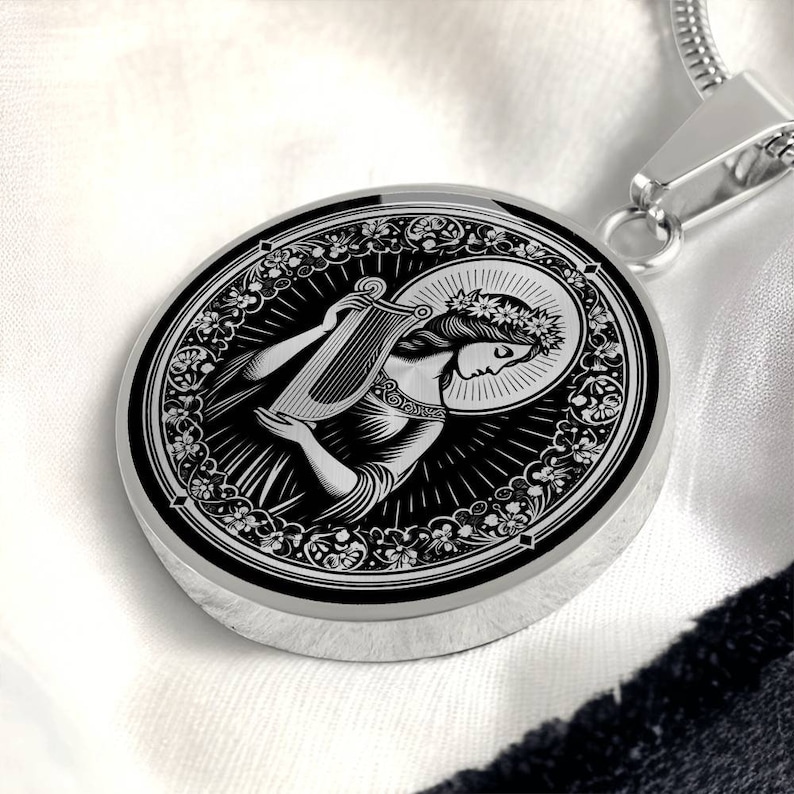 Saint Cecilia Necklace, St Cecilia Patron Saint of Singers, Musicians ...
