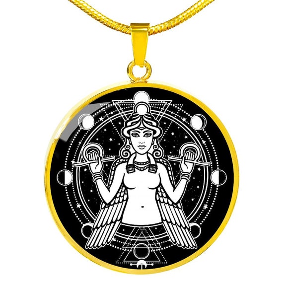 Ishtar Ancient Mesopotamian Goddess Ishtar Pendant Ishtar Etsy etsy