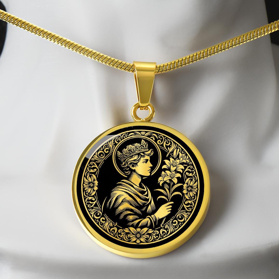 Saint Casimir Necklace, St Casimir of Poland Patron of Poland, Lithuania, and young people, Communion Gift, Baptism Gift, Confirmation Gift