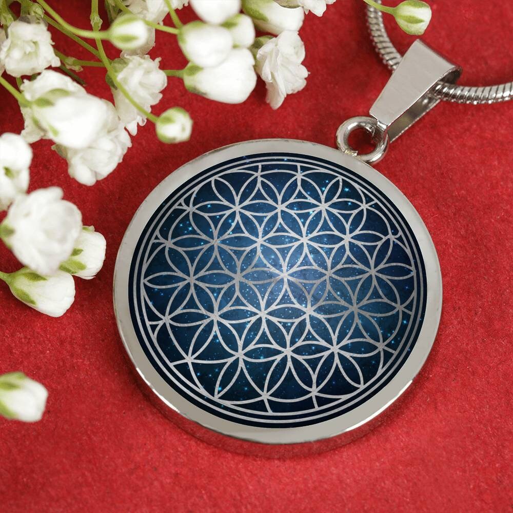 Flower of Life Pendant, Sacred Geometry Pendant, Yoga Spiritual Jewelry ...