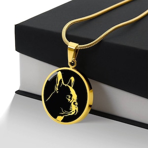 Personalized French Bulldog Necklace, French Bulldog Pendant, Frenchie Mom Gift, French Bulldog Lover Gift, French Bulldog Owner Gift