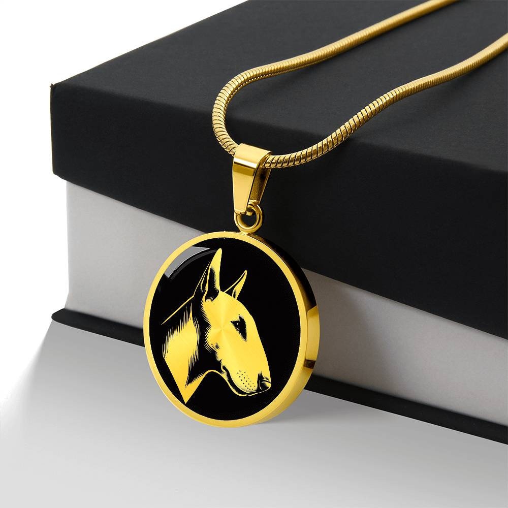 Pendentif Chien Bull Terrier - Plaqué Or Jaune - Unisexe - Neuf Dans Sa Boîte
