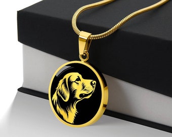 Personalized Golden Retriever Necklace, Golden Retriever Pendant, Golden Retriever Lover Gift, Golden Retriever Dog Mom Gift