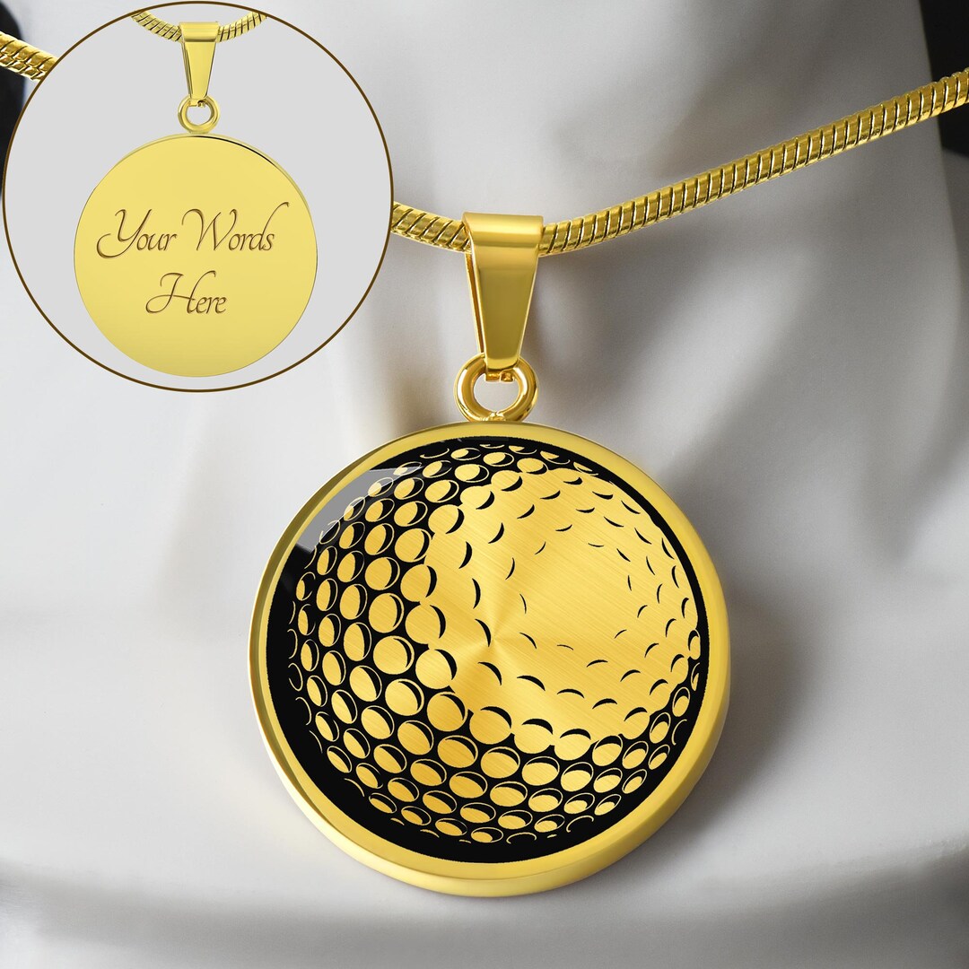 Personalized Golf Ball Necklace Golf Jewelry Golf Coach Etsy
