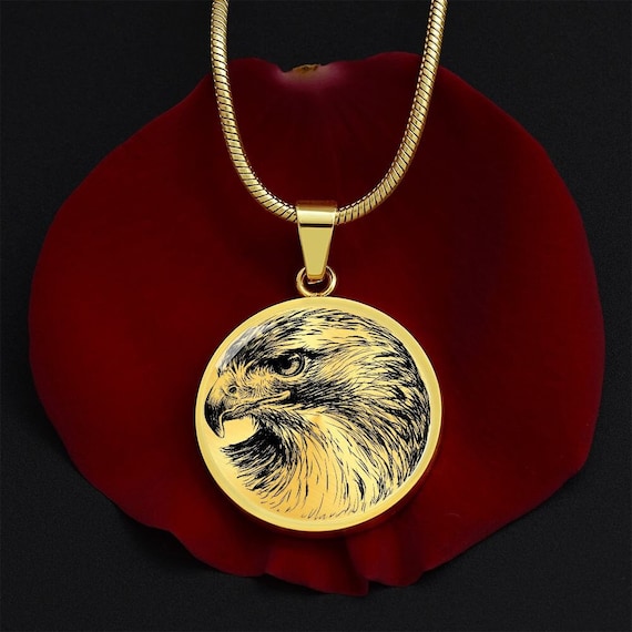 Personalized Red Tailed Hawk Necklace Red Tailed Hawk Gift Red