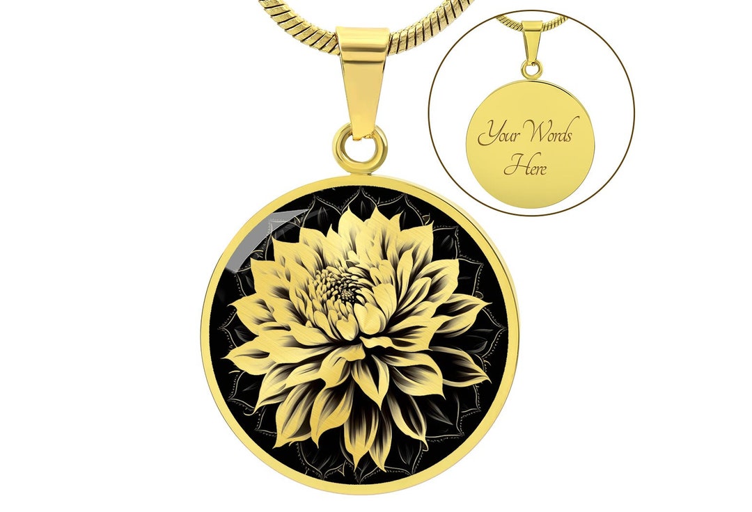 Perfect Stranger Dahlia Pendent Necklace 18 Gold Plated