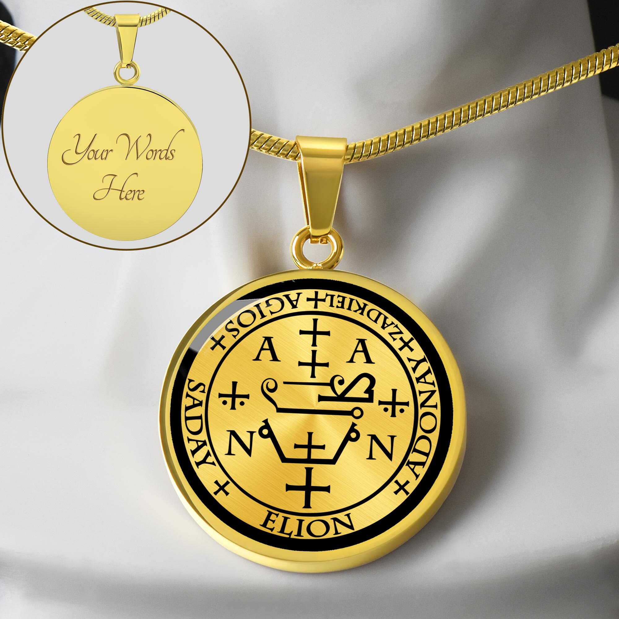Sigil of Archangel Zadkiel Necklace, Mercy of God, Seal of Sigil of Archangel Zadkiel Necklace, Mercy of God, Seal of