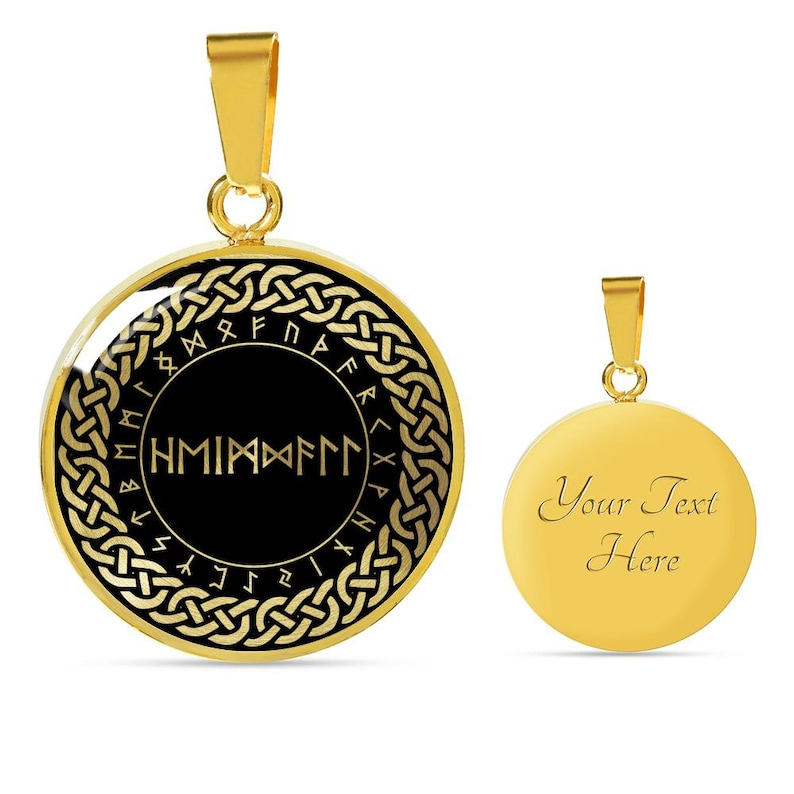 Heimdall Pendant Heimdall Runes Necklace Viking jewelry Pagan Necklace Viking Pendant Viking Necklace