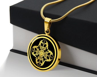 Double Vajra Pendant, Dorje Vajra, Buddhist Necklace, Tibetan Nepal esoteric cross Vajra, Vishwa Vajra