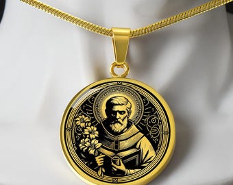 Saint Philip Neri Necklace, St Philip Neri Patron Saint of Humor and Joy, Communion Gift, Baptism Gift, Confirmation Gift