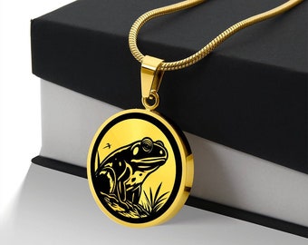 Personalized Frog Necklace, Frog Gift, Frog Pendant, Frog Jewelry, Birthday Gift For Daughter, Nature Necklace Gift for Her