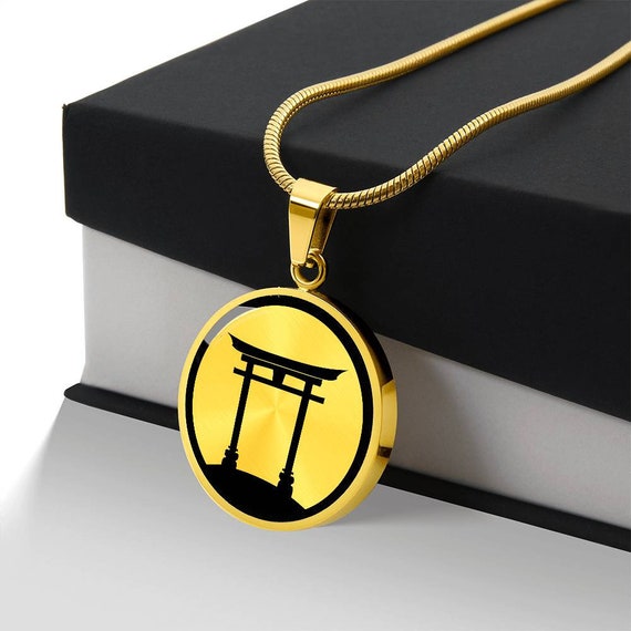 Personalized Torii Gate Necklace, Shinto Necklace, Shinto