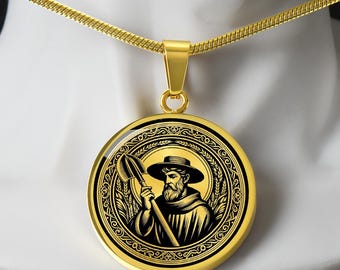 St Isidor der Schutzpatron der Landwirtschaft, der Landwirte und der Viehzüchter, Kommuniongeschenk, Taufgeschenk, Konfirmationsgeschenk
