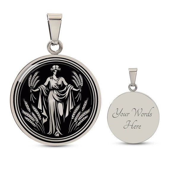 alorsVeste avec broches【Déméter】masculin Personalized Demeter Necklace, Demeter Pendant, Goddess of the