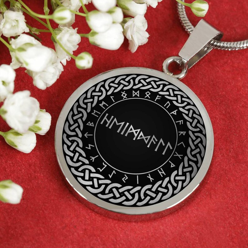Heimdall Pendant Heimdall Runes Necklace Viking jewelry Pagan Necklace Viking Pendant Viking Necklace