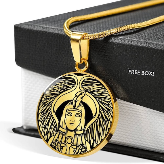 Ciondolo Egizio Maat Con Collana Catena 24 - Gioiello Nuovo Con Etichette - XSP475 Crescendo SJ