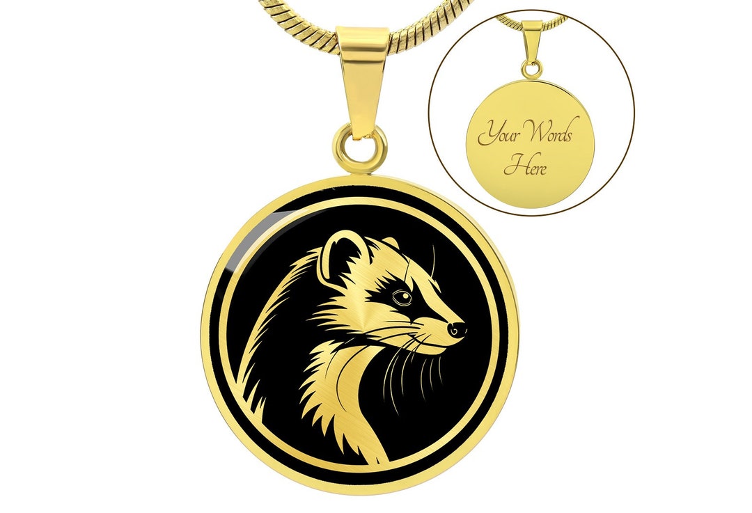 Personalized Ferret Necklace, Ferret Gift, Ferret Memorial Gift, Ferret ...