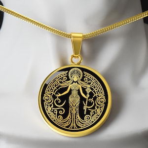 Personalized Syn Necklace, Norse Goddess of Truth and Justice, Pagan jewelry, Witch jewelry, Norse Mythology, Viking Necklace