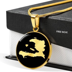 Collier Pendentif Haïti Pour Femme - Bijou Fantaisie Alliage Et Cristal - Cadeau Fête Des Mères