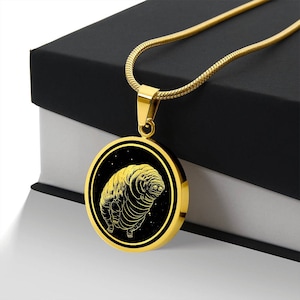 Personalized Tardigrade Necklace, Tardigrade Gift, Tardigrade Pendant, Water Bear Necklace, Moss Piglet Necklace, Tardigrade Jewelry