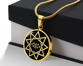 Personalized Bahai Necklace, Nine Point Star Necklace, Baha&#39;i Pendant, Bahai Gift