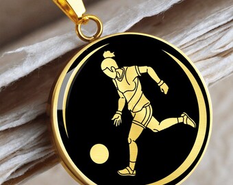 Collar de fútbol personalizado / Regalos de fútbol para niñas, joyería de equipo de fútbol, regalo de entrenador de fútbol, regalo para amantes del fútbol, regalo de jugador de fútbol