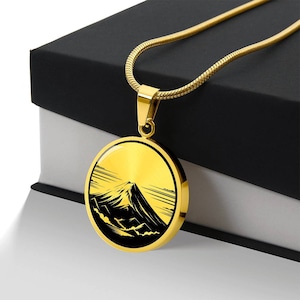 Personalized Mount Fuji Necklace, Mount Fuji Gift, Mount Fuji Pendant, Fuji Mountain Summit, Japan Travel Gift, Japan Souvenir