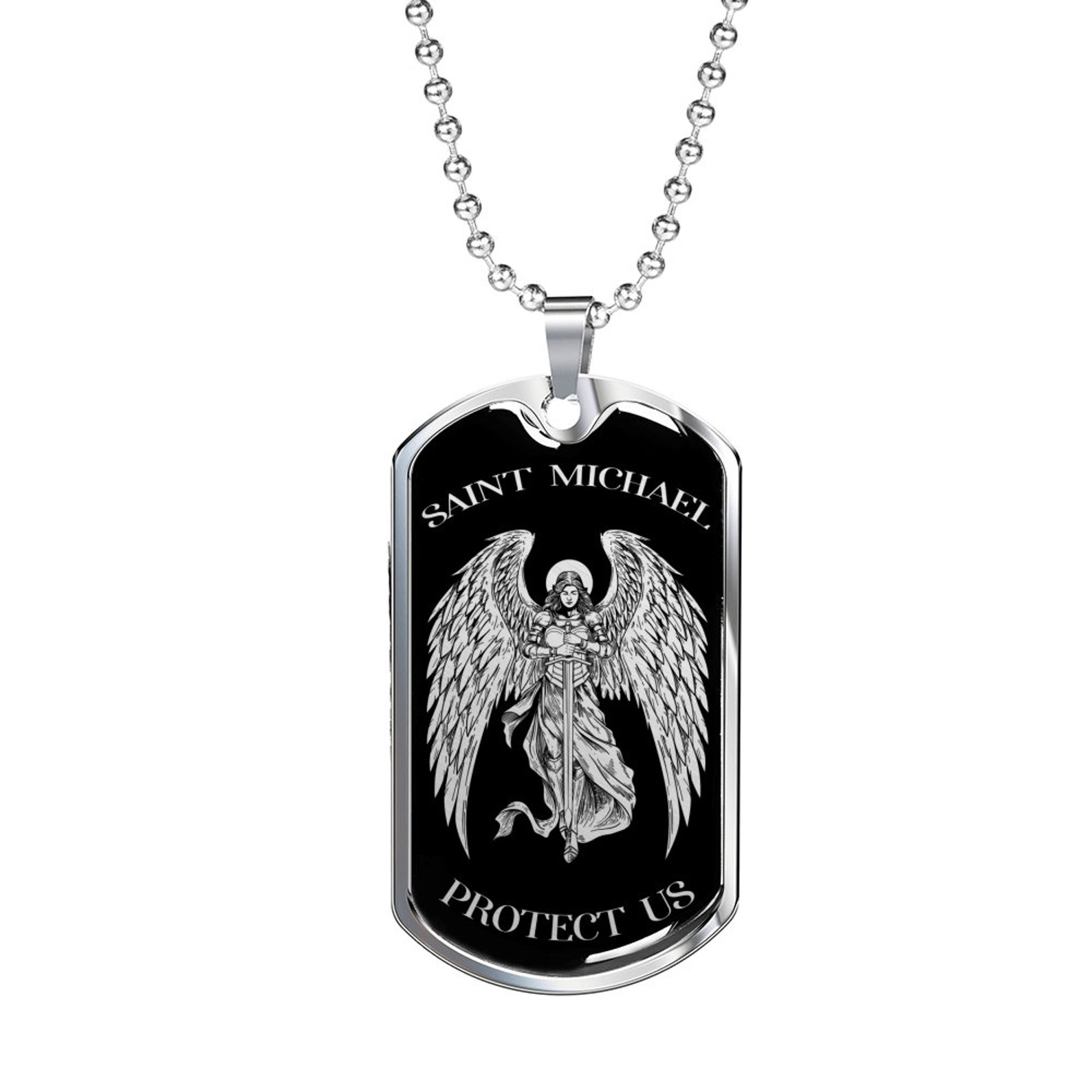 Saint Michael Necklace Protection Necklace St Michael Etsy