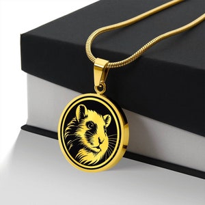 Personalized Hamster Necklace, Hamster Gift, Hamster Jewelry, Hamster Pendant, Hamster Charm, Hamster Memorial, Hamster Lover Gift