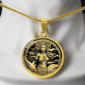Orisha Yemaya Necklace, Yoruba Goddess And Queen of the seas, Protector Of Women,  Yoruba Mythology, African goddess, Santeria Religion