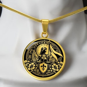 Saint Joan of Arc Necklace, St Joan of Arc Patron Saint of Prisoners, France & Soldiers, Baptism Gift, Confirmation Gift, First Communion
