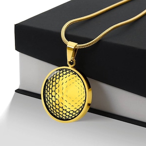Personalized Golf Ball Necklace, Golf Jewelry, Golf Coach Gift, Golf Pendant, Golf Player Gift, Golf Necklace, Golf Mom Necklace