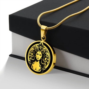 Personalized Lilith Necklace, Lilith pendant, The dark goddess, Feminist jewelry, Wicca necklace, Witch jewelry, Occult jewelry
