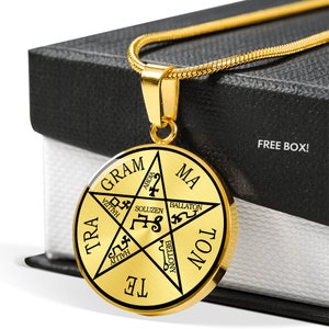 PERSONALIZED Tetragrammaton pendant, Pentagram of Solomon Pendant, Tetragrammaton Seal Amulet Talisman, Alchemy Pendant, Occult Jewelry
