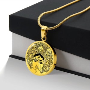 Kali Ma Necklace, Hindu Goddess of Destruction and Transformation, Kali Pendant, Hindu Mythology Gift, Hinduism Jewelry, Spiritual Necklace