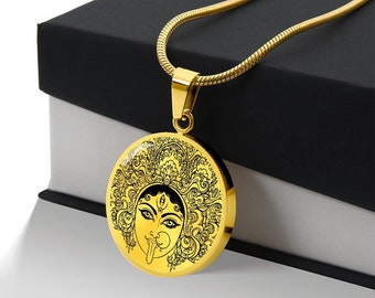Kali Ma-ketting, hindoegodin van vernietiging en transformatie, Kali-hanger, cadeau hindoeïstische mythologie, hindoeïsme sieraden, spirituele ketting