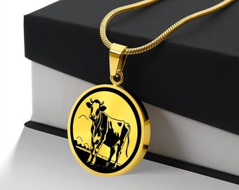 AXELUNA Collana da donna con ciondolo a forma di mucca in argento Sterling 925, con ciondolo a forma di mucca con scritta I Love You, regalo di compleanno per lei, Argento sterling