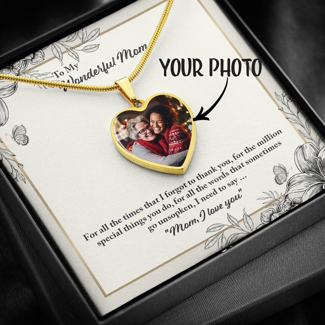 Personalized Mom Gift, Mom Jewelry, Mothers Day Gift, Picture Necklace ...