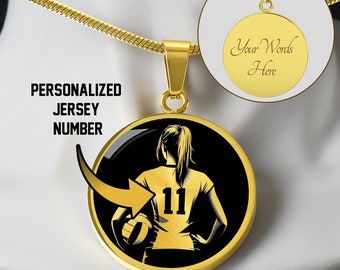 Personalized Volleyball Necklace, Volleyball Gift for Girls, Volleyball Team Jewelry, Volleyball Coach Gift, Volleyball Player Gift