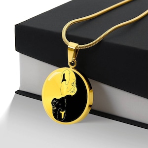Personalized Pug Yin Yang Necklace, Pug Necklace, Pug Lover Gift, Pug Pendant, Pug Jewelry, Pug Gift, Dog Mom Necklace, Dog Lover Gift